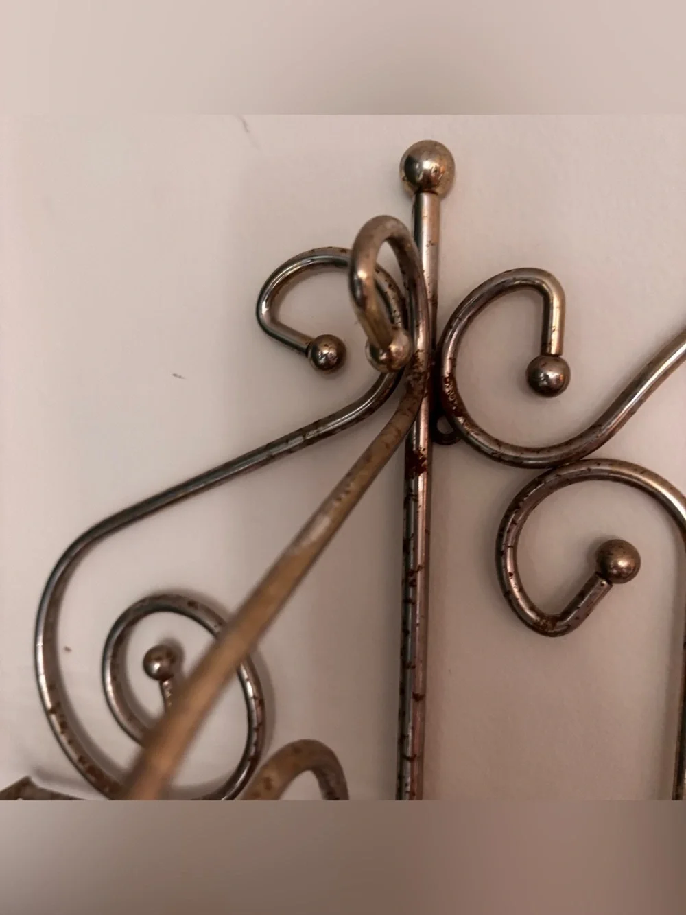 Vintage Brass Scroll Wall Shelf: 70s Hollywood Regency Decor